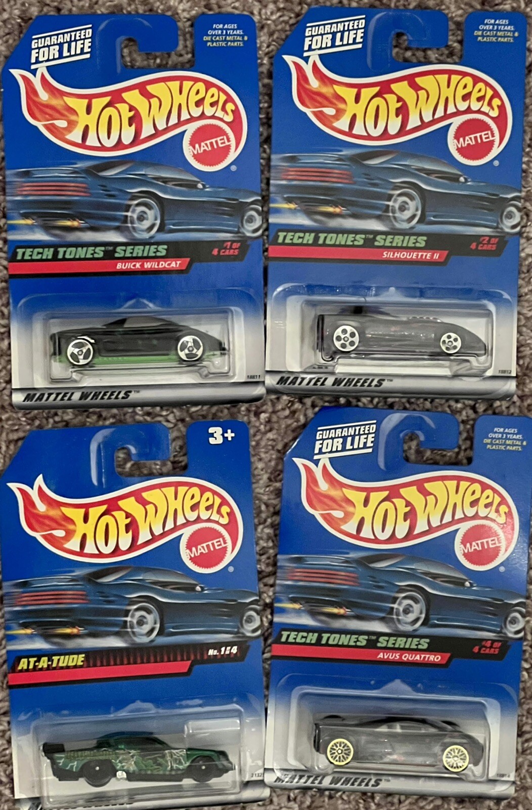 Hot Wheels 1998 Tech Tones Segmented Series Complete 4 Car Set | eBay