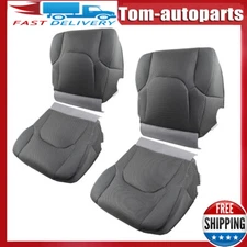 For 2005-2019 Nissan Frontier Driver &Passenger Bottom-Top Cloth Seat Cover Gray