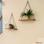 hanging shelves/ wooden hanging shelves/ floating shelves/ pair of hanging shelv