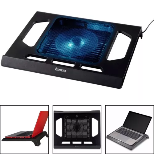 Hama USB Refroidisseur pour Ordinateur Portable Ventilateur 15 " 15,6 " 16 " 17