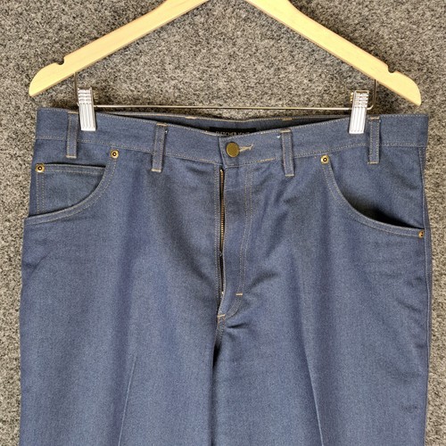 Fletcher Jones Mens Denim Jeans Size 93 Blue Straight Leg Pockets Zip - Bild 3 von 10