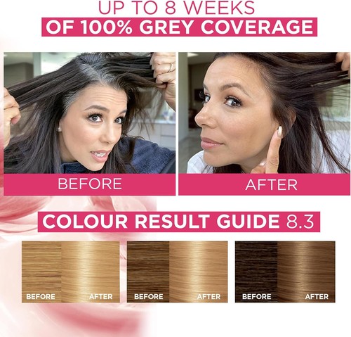 L'Oreal Paris Excellence Crème Permanent Hair Dye 8.3 Natural Golden Blonde - Picture 3 of 3