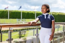 LeMieux Young Rider Belle Competition Show Shirt Navy Teens Equestrian