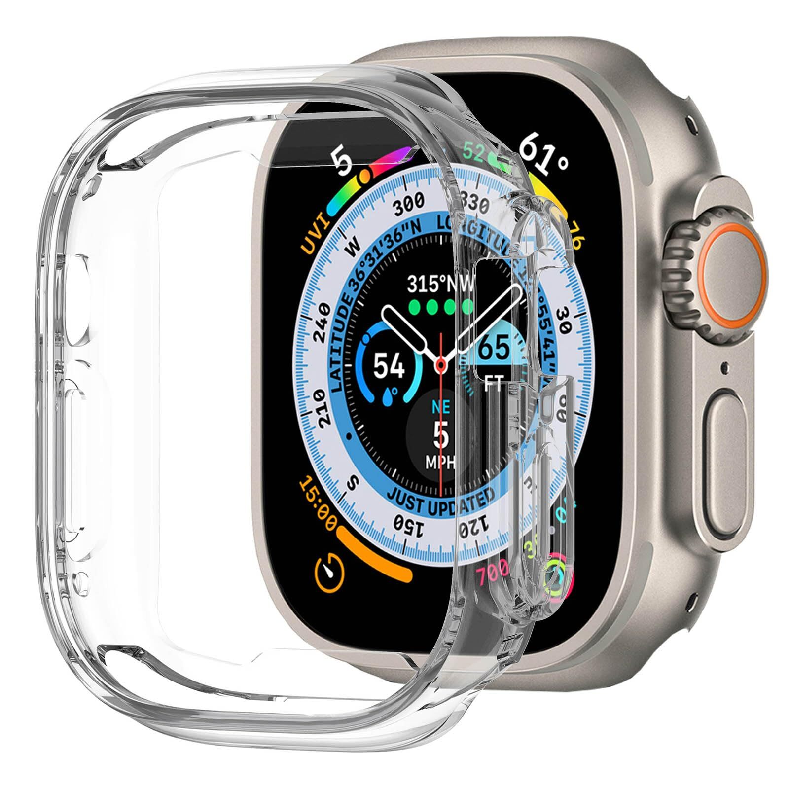 BOTOMALL Compatible with Apple Watch Bumper Case Ultra 2 / Ultra 49mm Soft Flexi