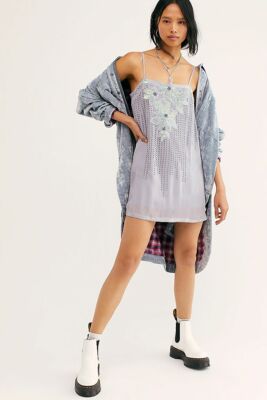 New Free People Crystal Visions Mini Dress size Large MSRP: $168
