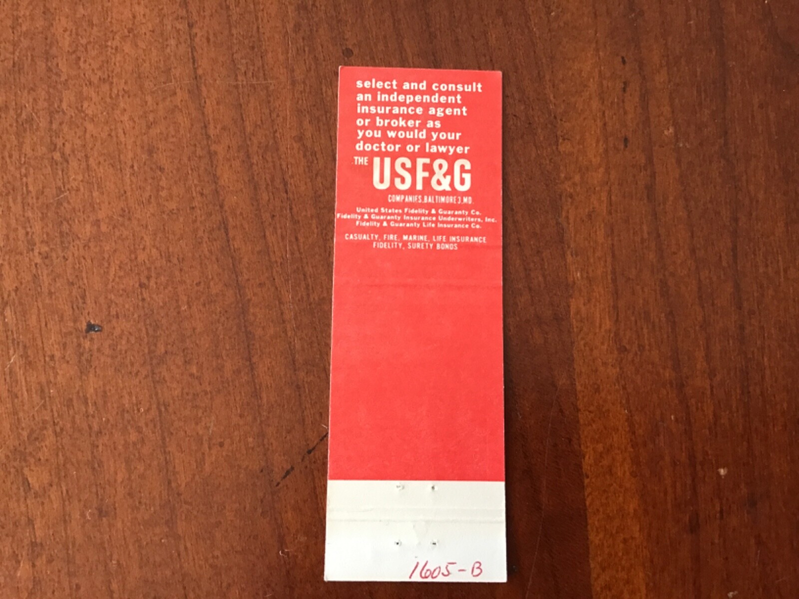 Matchbook Cover Lowe Brothers Insurance Agency Bryan Ohio