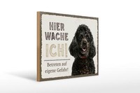 Holzschild Spruch 40X30 Cm Pudel Hier Wache Eigene Gefahr Deko