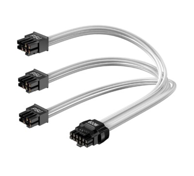 12VHPWR PSU Cable for Corsair 70cm, PowerBear 600W PCIe 5.0/Gen 5 Power Adapter