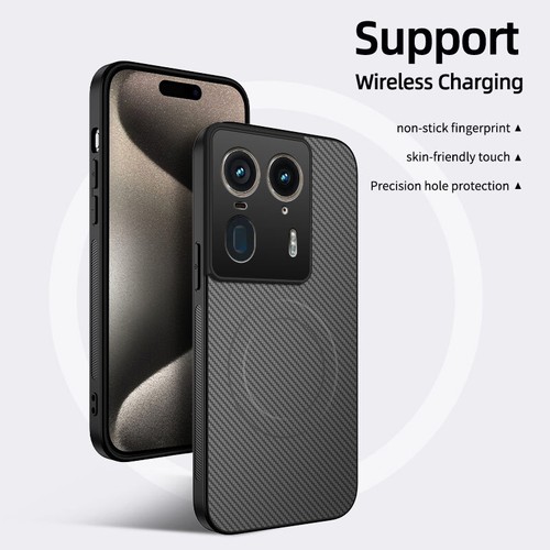 Funda de teléfono magnética a prueba de golpes de fibra de carbono para Motorola Edge 50 Ultra - Imagen 8 de 14