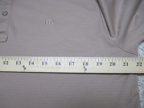 Travis Mathew Herren Large 1/4 Button Up Pullover Shirt Beige 100% Baumwolle - Bild 6 von 11