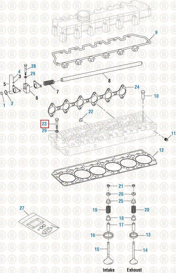 Cylinder Head Bolt Kit for International DT466. PAI Ref. 1824952C1