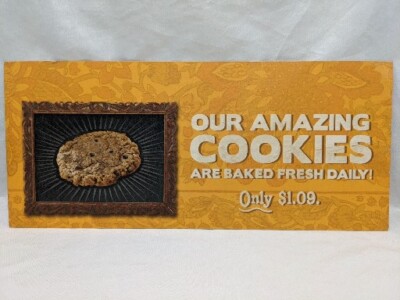 Potbelly Sandwich Works Our Amazing Cookies Promotion Countertop Sign