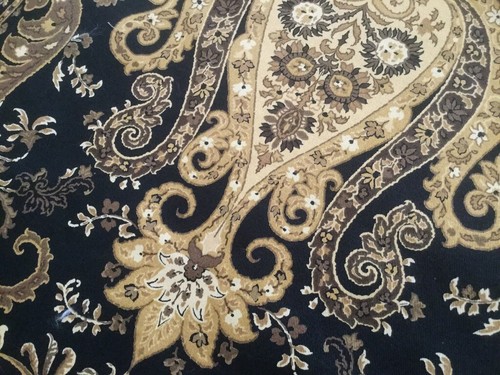 Runner, nero e giallo con nappe allestite su entrambe le estremità, reversibile, 16,5x52 - Foto 5 di 8