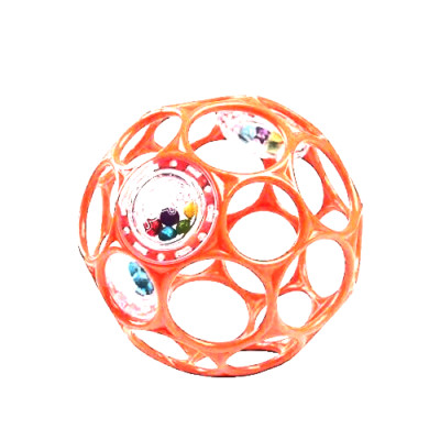 Bright Starts FROST PINK Oball Rattle Easy-Grasp Toy, Ages Newborn Plus, 4'' infT
