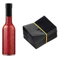 200Pcs 50x60mm Black Perforated Shrink Band for Hot Sauce Bottles Liquid Bottles