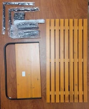 Outdoor Patio Railing/Balcony Hanging Table, Approx. 12" x 24" -NIOB