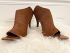 $795 Alexander Wang Calf Hair Peep Open Toe Leather High Heel Mules Shoes 40 9.5 — photo 2