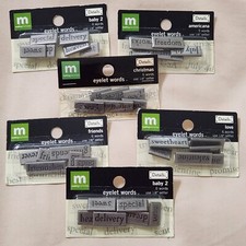 NEW Lot Making Memories Details Metal Eyelet Words BABY CHRISTMAS FRIENDS LOVE-H