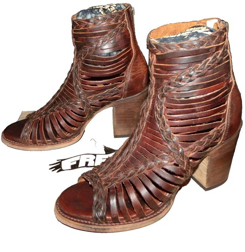 FREEBIRD Shae Snake Reptile Ankle Mules womens 6 Gray Block  display picture 1