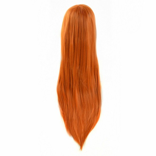 Parrucca Kim Possible Futaba Sakura Cosplay arancione lunga dritta donna anime parrucca - Foto 4 di 4