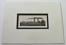 WATKINS-PITCHFORD BB Wooden Drawbridge Oxford Canal Print ex Narrow Boat