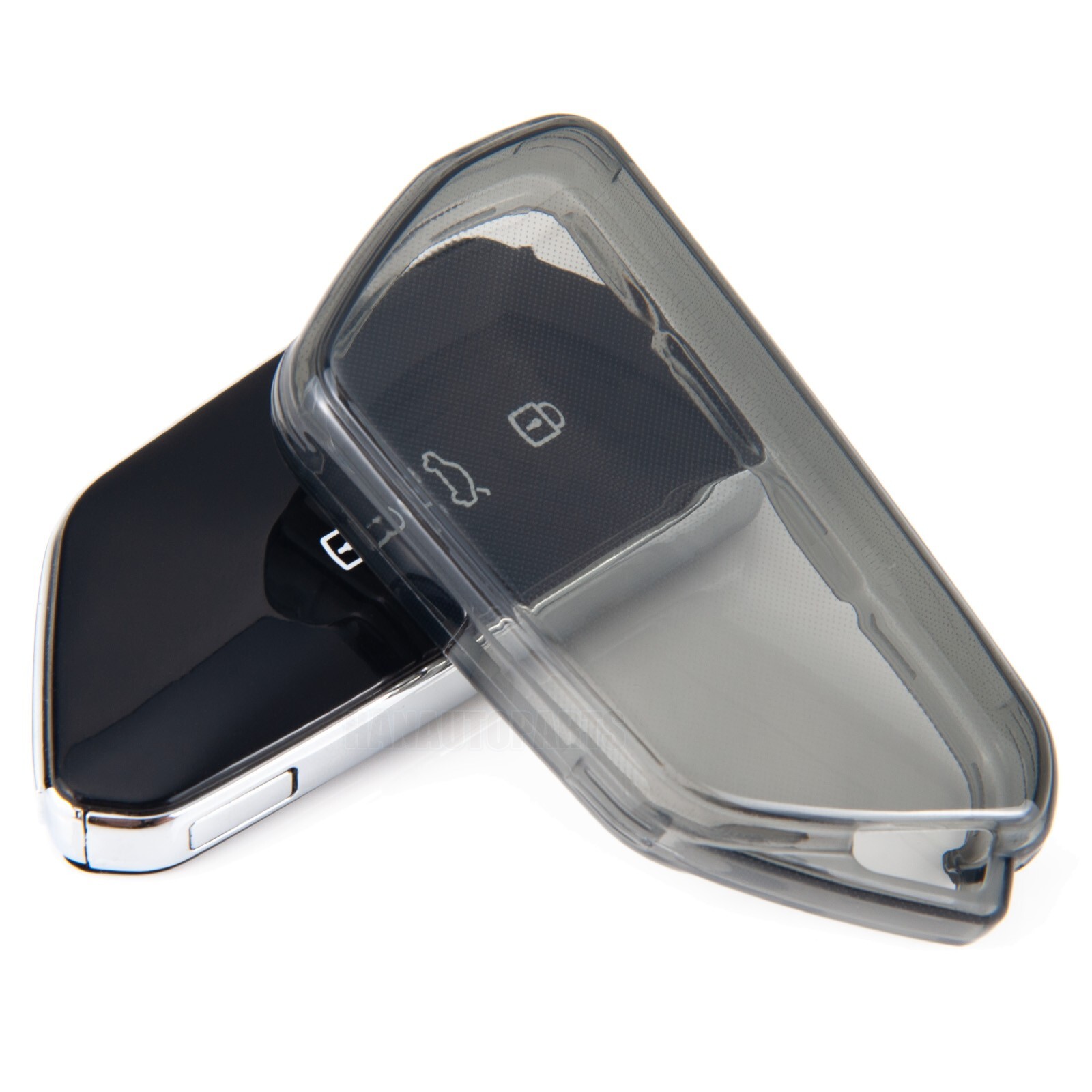 ​Transparent Black TPU Car Smart Key Fob Case Cover for VW Golf8 Cupra Formentor