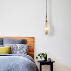 rosysky 3 Light Glass Pendant Light,Vintage Gold Farmhouse Pendant Light — photo 4