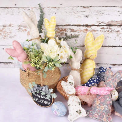Cloth Easter Bunny Rabbit Doll Ornaments Easter Decorations For Home Easter Fest
