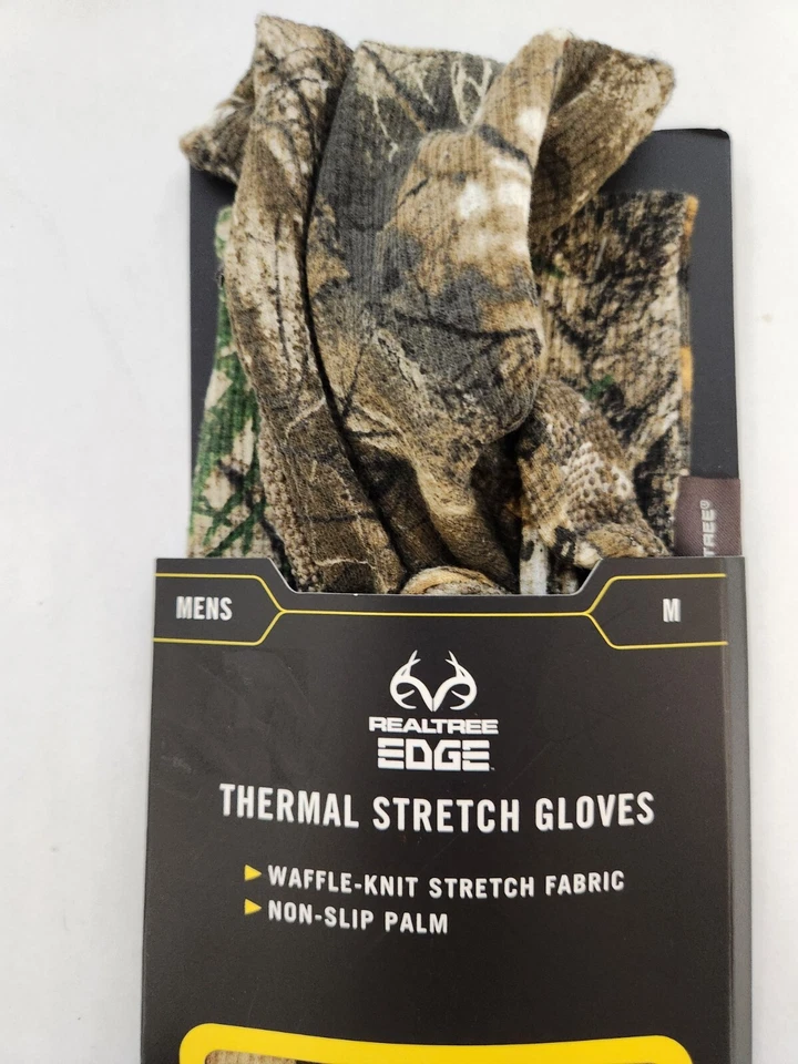 Realtree Thermal Stretch Gloves Camouflage Camo Men's Size Medium *NEW* - Image 3 of 4