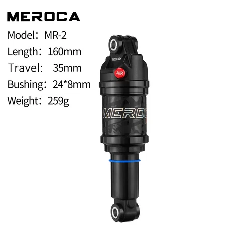 MEROCA Mountain Bike Air Shock MTB Bicycle Suspension Shocks 125/150/165/190mm - Bild 10 von 11