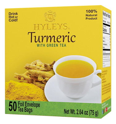Turmeric Green Tea - Green Tea with Turmeric Root - Herbal Tea Bags - 50 Individ