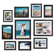JOINDATAT 10 Pack Black Picture Frames Set, Gallery Wall Frame Set with Mat, ...
