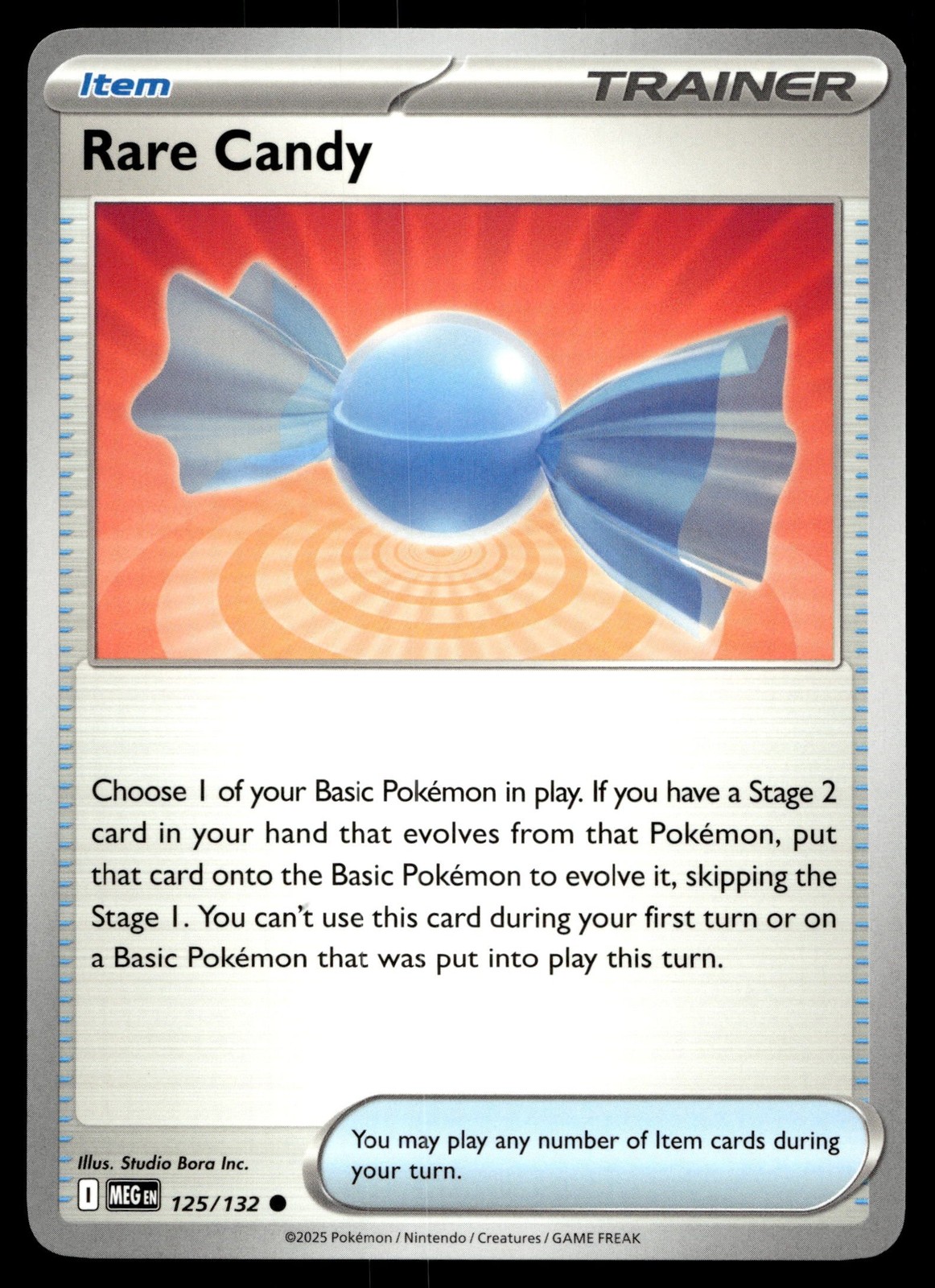 RARE CANDY 125/132 COMMON MEGA EVOLUTION POKEMON