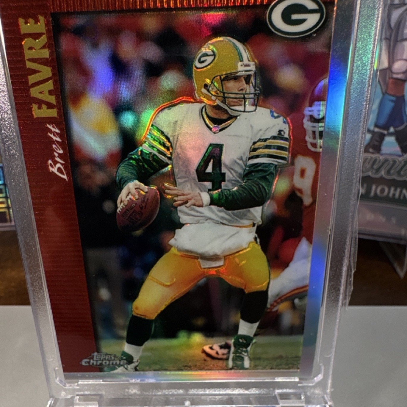 1997 Topps Chrome Brett Favre Refractor #1 Green Bay Packers Football