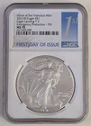 2021 (S) $1 AMERICAN SILVER EAGLE NGC MS70 EMERGENCY PRODUCTION FDI FIRST LABEL