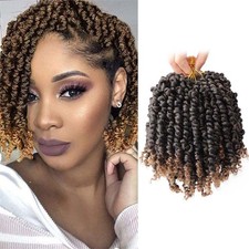 Pre-twisted Passion Twist Crochet Hair 6 Inch 9 Packs Passion Twist Hair Pre ...