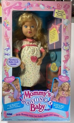 1992 Mommy's Having A Baby 18'' Doll Pregnant With Baby #1664 Tyco NRFB New
