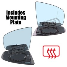 BMW X5 E70 2006-2014 Blue Wide Angle Heated Wing Mirror Glass Pair Left & Right