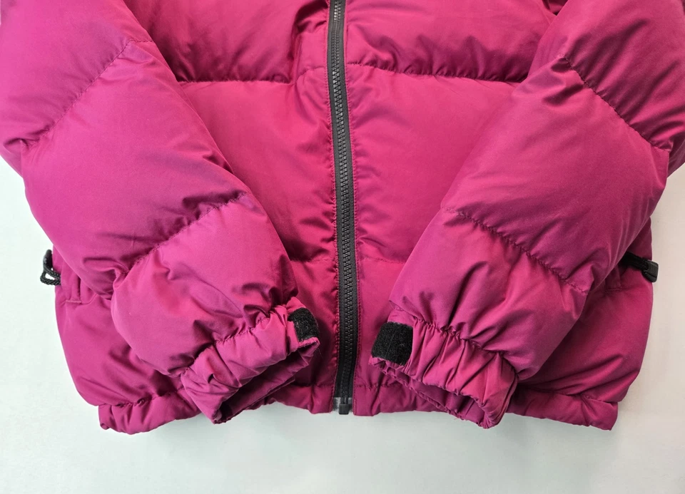 Коричневый для нее розовый гусь вниз пуховик куртка большой логотип женщин маленький S - Изображение 4 из 4
