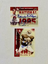 Brian Bosworth, Barry Switzer, Jamelle Holieway signed 2011 UD Oklahoma 85 NC