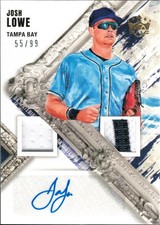 2022 Panini Diamond Kings DK Materials Signatures Gold #DMS-JL Josh Lowe #/99