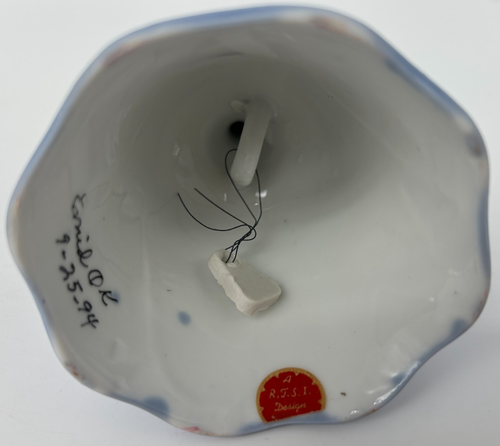 Reua Nevada Blue Scenic 5.5" Bell~Decorative Porcelain Bell - Picture 6 of 6
