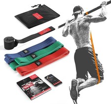 BeMaxx Fitnessband Pull Up Resistance Band Klimmzughilfe 4er Set