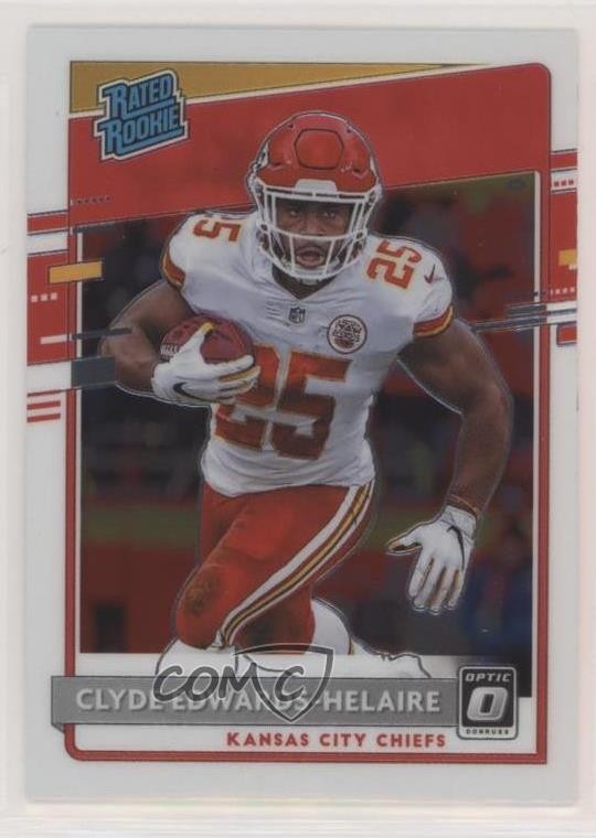 2020 Panini Donruss Rated Rookie Optic Preview Clyde Edwards-Helaire #P-321 09ez