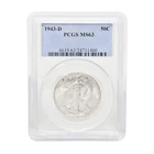 1943-D PCGS MS63 Walking Liberty Half Dollar