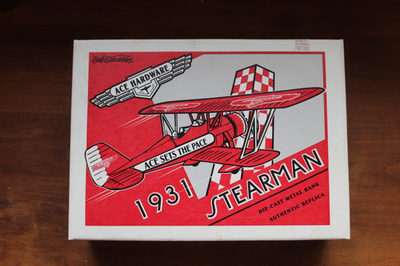 #ad Ace Hardware 1931 Stearman Airplane Authentic Die Cast replica *New* $23.99