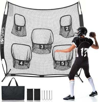 Football Throwing Net: 7x7FT Football Net for Throwing Multi-Sport Practice Net