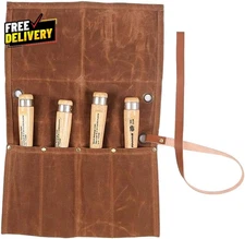 Chisel Roll Waxed Canvas Tools Wrench Roll up Pouch Chisel Carrying Case Wren...