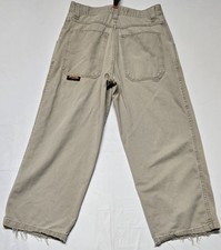 Vintage JNCO Pipes Khaki Pants 32x30 Made USA Y2K Baggy 20  Leg