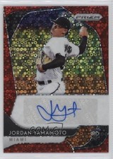 2020 Prizm Rookie Quick Pitch Red Donut Circle 22/35 Jordan Yamamoto Auto 02yu